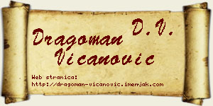 Dragoman Vicanović vizit kartica